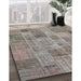 Machine Washable Contemporary Rosy Brown Pink Rug in a Family Room, wshcon740