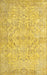 Machine Washable Contemporary Yellow Rug, wshcon742