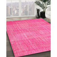 Contemporary Deep Pink Modern Rug, con745