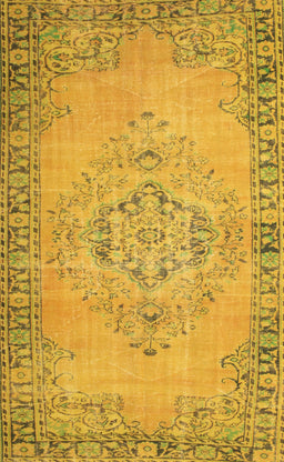 Contemporary Deep Yellow Modern Rug, con746