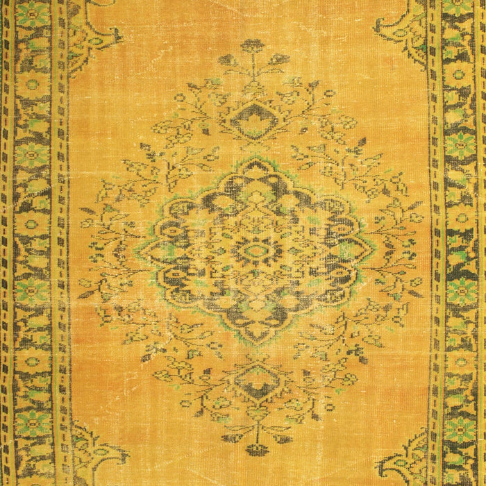 Contemporary Deep Yellow Modern Rug, con746