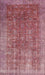 Machine Washable Contemporary Pale Violet Red Pink Rug, wshcon747