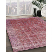 Contemporary Pale Violet Red Pink Persian Rug, con747