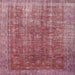 Square Contemporary Pale Violet Red Pink Persian Rug, con747