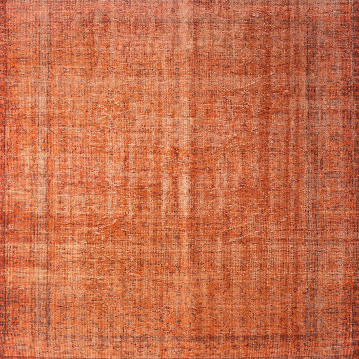 Sideview of Machine Washable Contemporary Orange Rug, wshcon748