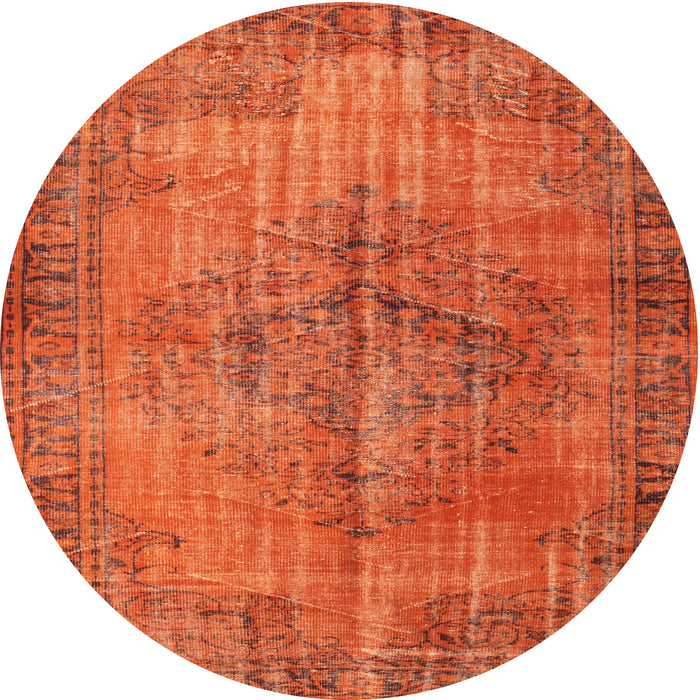 Square Machine Washable Contemporary Neon Red Rug, wshcon749