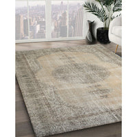 Contemporary Khaki Green Modern Rug, con750