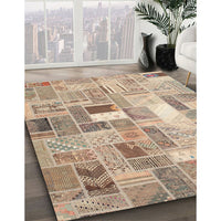 Contemporary Orange Salmon Pink Modern Rug, con751