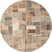 Sideview of Contemporary Orange Salmon Pink Modern Rug, con751