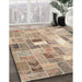 Contemporary Orange Salmon Pink Modern Rug in Family Room, con751