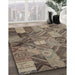 Machine Washable Contemporary Brown Rug in a Family Room, wshcon752