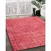 Machine Washable Contemporary Red Rug in a Family Room, wshcon754