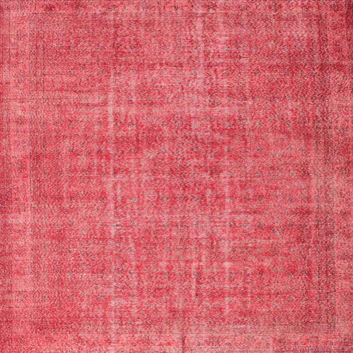 Sideview of Machine Washable Contemporary Red Rug, wshcon754