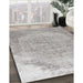 Machine Washable Contemporary Pale Silver Gray Rug in a Family Room, wshcon755