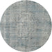 Square Machine Washable Contemporary Grey Gray Rug, wshcon756