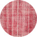 Sideview of Contemporary Light Coral Pink Modern Rug, con757