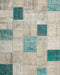 Contemporary Sage Green Patchwork Rug, con758