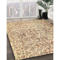 Contemporary Orange Brown Modern Rug, con759