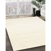 Contemporary Gold Solid Rug in Family Room, con75