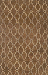 Machine Washable Contemporary Saddle Brown Rug, wshcon762