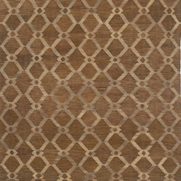 Square Contemporary Saddle Brown Modern Rug, con762