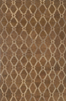 Contemporary Saddle Brown Modern Rug, con762