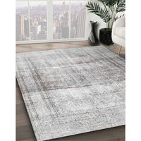 Contemporary Dark Gray Modern Rug, con763