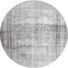 Sideview of Contemporary Dark Gray Modern Rug, con763