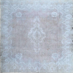 Square Contemporary Blue Gray Modern Rug, con764