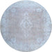 Sideview of Contemporary Blue Gray Modern Rug, con764