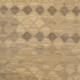 Square Contemporary Sand Brown Southwestern Rug, con766