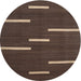 Square Machine Washable Contemporary Brown Rug, wshcon767