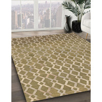 Contemporary Brownish Green Modern Rug, con768