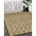 Machine Washable Contemporary Brown Green Rug in a Family Room, wshcon768