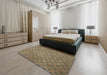 Machine Washable Contemporary Brown Rug in a Bedroom, wshcon769