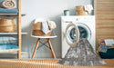 Machine Washable Contemporary Gray Rug in a Washing Machine, wshcon770