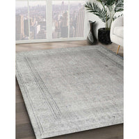 Contemporary Pale Silver Gray Modern Rug, con772