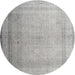 Sideview of Contemporary Pale Silver Gray Modern Rug, con772