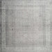 Square Contemporary Pale Silver Gray Modern Rug, con772