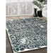 Contemporary Cloud Gray Modern Rug in Family Room, con773