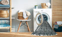 Machine Washable Contemporary Cloud Gray Rug in a Washing Machine, wshcon773