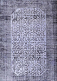 Machine Washable Contemporary Blue Gray Rug, wshcon776