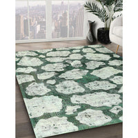 Contemporary Platinum Silver Gray Modern Rug, con779