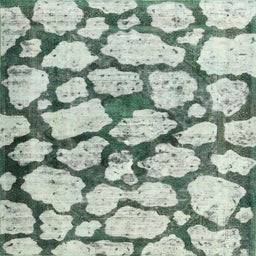 Square Contemporary Platinum Silver Gray Modern Rug, con779