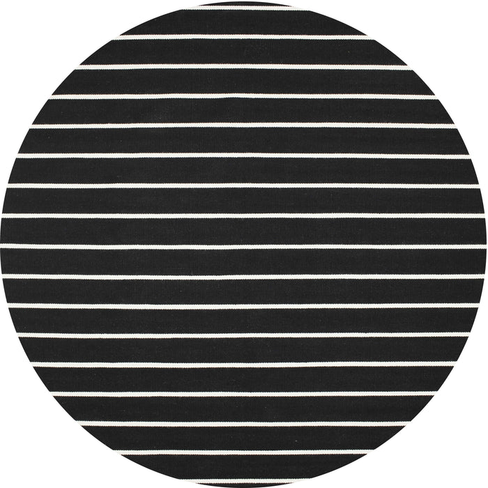 Sideview of Contemporary Carbon Gray Modern Rug, con77