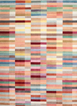 Machine Washable Contemporary Sunrise Orange Rug, wshcon781