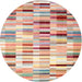 Sideview of Contemporary Sunrise Orange Modern Rug, con783