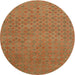 Sideview of Contemporary Orange Red Modern Rug, con786