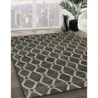 Contemporary Khaki Green Modern Rug, con787