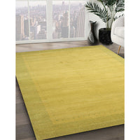 Contemporary Deep Yellow Modern Rug, con789